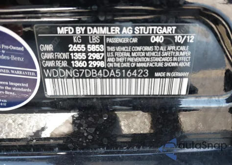 2013 Mercedes-Benz S 550 z USA, uszkodzony, nr VIN WDDNG7DB4DA516423